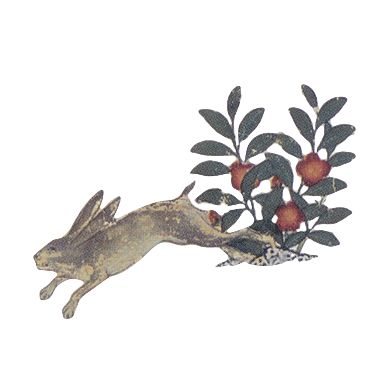 A Bunny And A Bush, Baysonghor Shahnameh, Persian miniature from the School of Isfahan